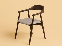 Sedia in legno con seduta imbottita&nbsp;MIKURA - LEBANTO