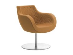 Poltroncina girevole in lana con braccioli&nbsp;VICTORIA - LEYFORM