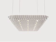 Lampada a sospensione acustica a LED in alluminio per ufficio&nbsp;SERENITY (RECTANGULAR) P3 - LIGHTNET