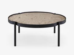 Tavolino in metallo con piano in marmo&nbsp;MALLEA - ROSET SAS