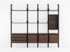 Libreria a giorno componibile in alluminio e legno&nbsp;ML 80 - ROSET SAS
