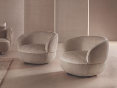 Poltrona girevole in tessuto&nbsp;SOLITAIRE - LONGHI