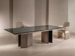 Tavolo rettangolare con piano in marmo&nbsp;SPECTRE - LONGHI