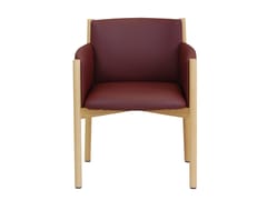 Sedia imbottita in pelle con braccioli&nbsp;FRAME IN - LUXY