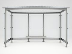 Pensilina in acciaio e vetro&nbsp;MAGNUM TRASPARENT - BELLITALIA