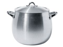 Pentola alta in alluminio con coperchio con manici&nbsp;MAMI | Pentola in alluminio - ALESSI