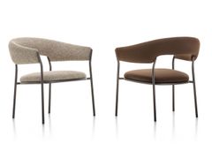 Poltroncina in metallo con schienale aperto&nbsp;ARCHIE - MDF ITALIA