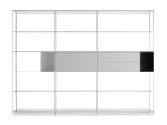 Libreria componibile in alluminio&nbsp;MINIMA OFFICE - MDF ITALIA