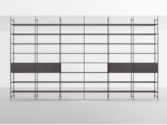 Scaffale a giorno divisoria in alluminio con fissaggio pavimento-soffitto&nbsp;MINIMA ROOM DIVIDER - MDF ITALIA