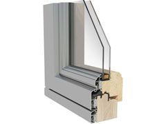 Finestra in alluminio e legno con doppio vetro&nbsp;ANIMA - ESSENZA - FALEGNAMERIA MENABALLI