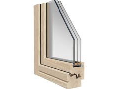 Finestra in legno con triplo vetro&nbsp;AURA 80 - FALEGNAMERIA MENABALLI