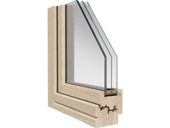 Finestra in legno con triplo vetro&nbsp;AURA 90 - FALEGNAMERIA MENABALLI