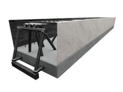 Trave in acciaio-calcestruzzo resistente al fuoco&nbsp;TRAVE MTR� C CON DUE SPONDE LATERALI IN ACCIAIO - METAL.RI