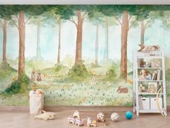 Carta da parati per bambini&nbsp;BUNNY FOREST - MILLE997