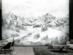 CARTA DA PARATI CON PAESAGGI&nbsp;COURCHEVEL - MILLE997