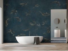 Carta da parati a motivi&nbsp;KOI GOLD - MILLE997