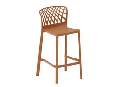 Sgabello alto in polipropilene con schienale&nbsp;PORTO - INTERNATIONAL TRADING