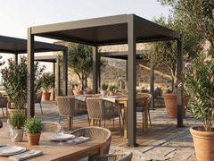 PERGOLA BIOCLIMATICA IN ALLUMINIO A LAMELLE ORIENTABILI&nbsp;LYRA - BEGA