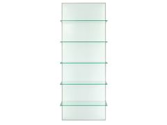 Espositore per saloni di bellezza a parete in vetro e plexiglass con pannelli orizzontali&nbsp;EXPO 5 - MALETTI