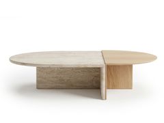 Tavolino da caff� in travertino&nbsp;DUPLEX - MAMBO UNLIMITED IDEAS