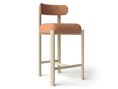 Sgabello da bar alto in tessuto con schienale&nbsp;SIENA - MAMBO UNLIMITED IDEAS