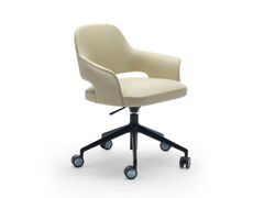 Sedia girevole a razze in tessuto con braccioli&nbsp;AMY - GIULIO MARELLI ITALIA