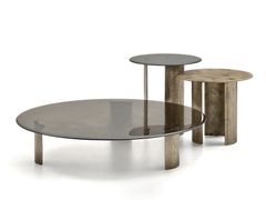 TAVOLINO DA CAFF� ROTONDO IN METALLO&nbsp;LEO - GIULIO MARELLI ITALIA