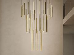 Lampada a sospensione a LED in ottone&nbsp;NA-AR CLUSTER 39 - MASIERO