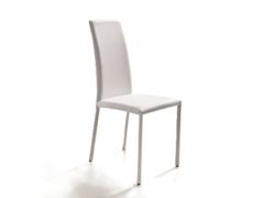 Sedia in cuoio senza braccioli con schienale basso&nbsp;SILVY - MIDJ