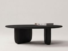 Tavolino basso rotondo in rovere&nbsp;TSUKI - MILILAB CO.