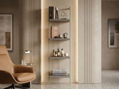 Scaffale a giorno con fissaggio pavimento-soffitto per hotel&nbsp;URBAN AM 02 - MOBILSPAZIO