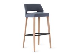 Sgabello alto in tessuto con poggiapiedi&nbsp;LENA C0410 - MOBITEC SYSTEMS