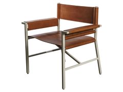 Poltroncina pieghevole in pelle con braccioli&nbsp;A114 - MOFLIVING