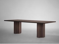 Tavolo rettangolare in legno massello&nbsp;BRUT - MOKKO