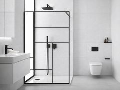 Doccia walk-in in cristallo e alluminio&nbsp;LILLA - MORINI GROUP
