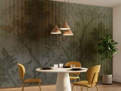 Carta da parati stampata in digitale con motivi floreali&nbsp;FROST - MURALS