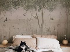 Carta da parati stampata in digitale con paesaggi&nbsp;THE GARDEN OF MORNING TIME - MURALS