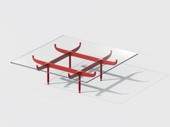 Tavolino quadrato basso in vetro&nbsp;CONNEXA - ITOKI CORPORATION