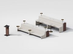 Divano lineare modulare in tessuto&nbsp;PARLAMENTO - ITOKI CORPORATION