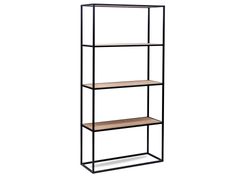 Scaffale a 4 ripiani in legno e metallo nero&nbsp;ARNE - NORDLYS