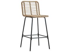 Set di 2 sgabelli da bar in metallo e rattan&nbsp;BANGKOK - NORDLYS