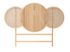 Testiera letto in legno massello e rattan naturale&nbsp;BODO - NORDLYS