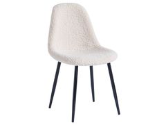 Sedia in metallo e boucl� bianco&nbsp;COPENHAGEN - NORDLYS
