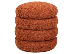 Pouf rotondo in tessuto boucl�&nbsp;FLOKKE - NORDLYS