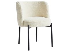 Sedia in metallo e tessuto boucl�&nbsp;GRIMSTAD - NORDLYS