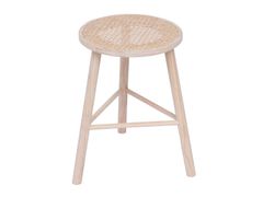 Sgabello in pino massello e rattan intrecciato&nbsp;ITAMI - NORDLYS