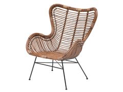 Poltrona in metallo e rattan naturale&nbsp;JAKARTA - NORDLYS