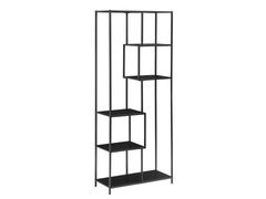 Libreria industriale a 5 ripiani in metallo nero&nbsp;KNUT - NORDLYS