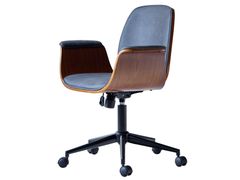 Sedia da ufficio in legno e similcamoscio&nbsp;KOLDING - NORDLYS