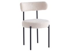 Sedia in metallo e tessuto boucl�&nbsp;LARS - NORDLYS